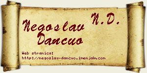 Negoslav Dančuo vizit kartica